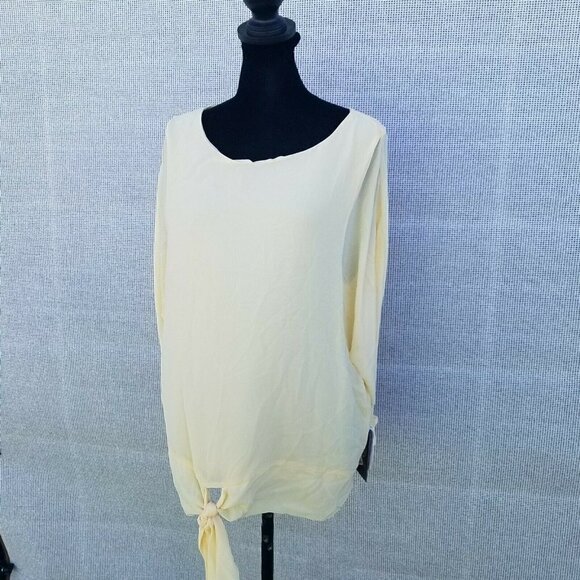 Vince Camuto Long Sleeve See- Through Blouse Women's. Size Large. NWT $89 - Picture 3 of 12